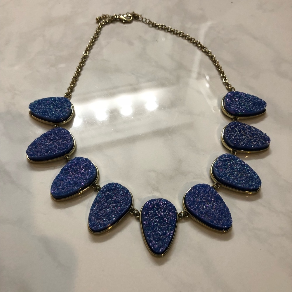 Iridescent Blue Stone Necklace